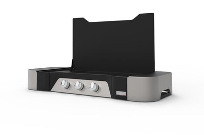 Plancha a gas Le Marquier Exclusive Gas 375 XL Duo – inox/nero - Outdoor Privé