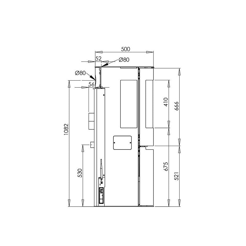 Stufa a pellet Aduro P5 | 6,8 kW A+ - Outdoor Privé