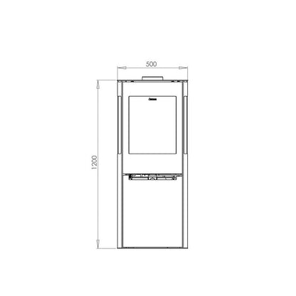 Stufa ibrida Aduro H3 LUX 7 kW A+ | Legna+Pellet, Ø150, Wi - Fi - Outdoor Privé