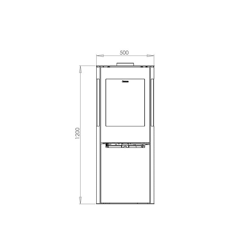 Stufa ibrida Aduro H3 LUX 7 kW A+ | Legna+Pellet, Ø150, Wi - Fi - Outdoor Privé