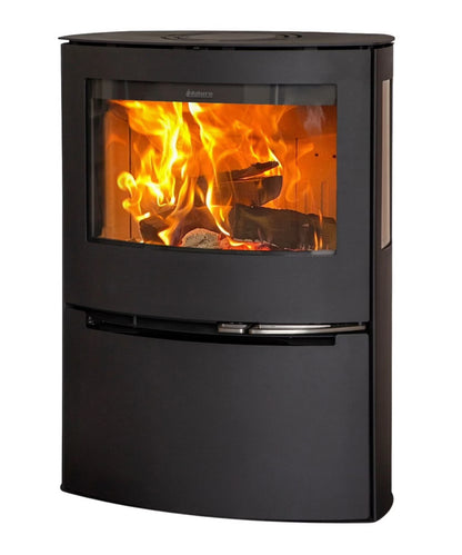 Stufa a legna Aduro 21 – ceppi 50 cm, vetri laterali, Ø150 Outdoor Privé