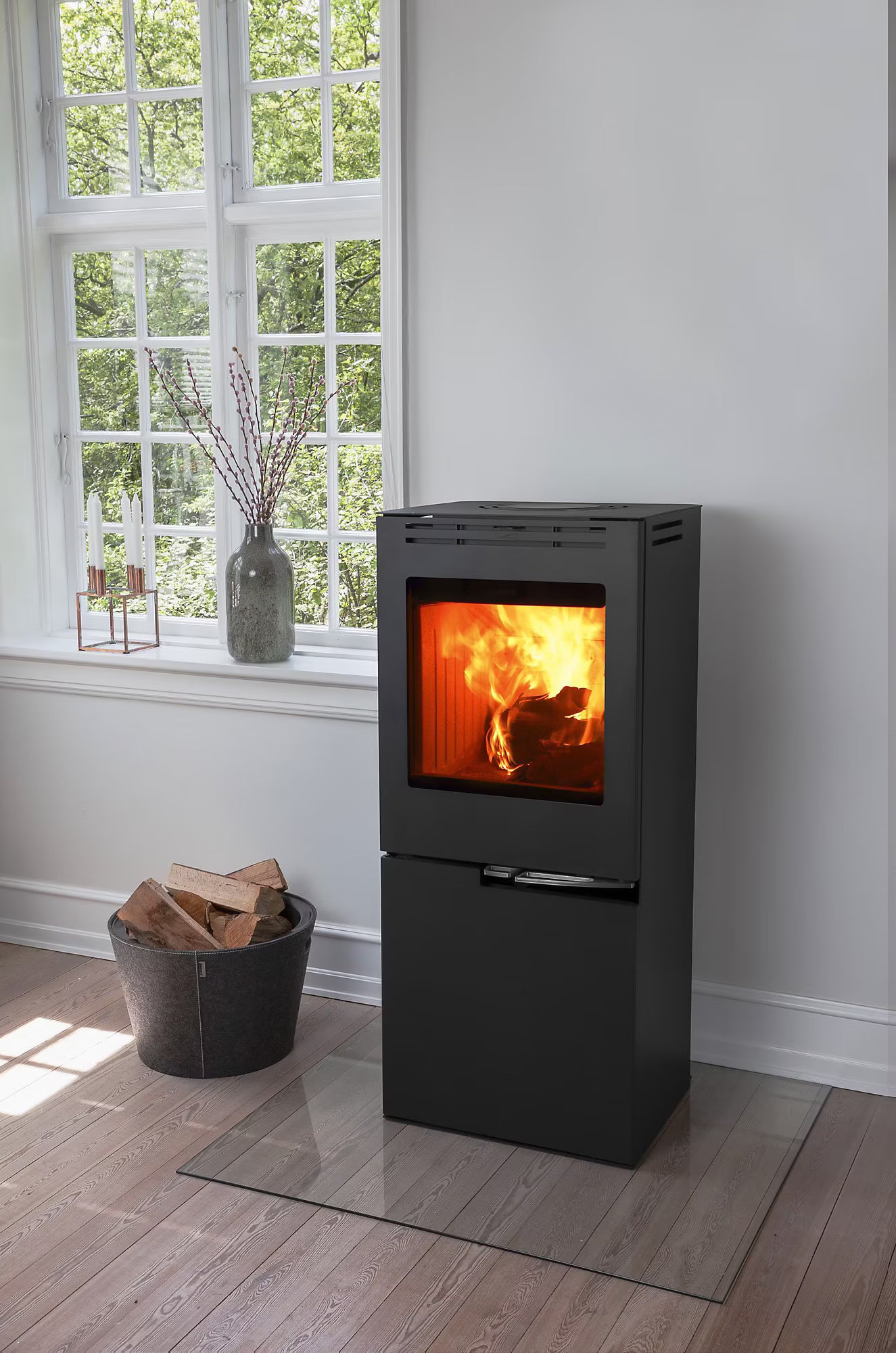 Stufa ibrida Aduro H5 7 kW A+ | Legna+pellet, Ø150, Wi - Fi - Outdoor Privé