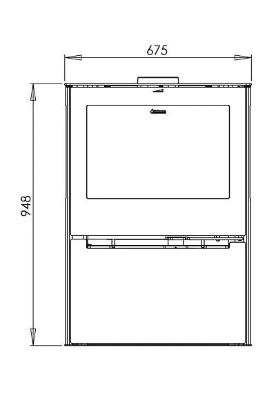 Stufa a legna Aduro 21 – ceppi 50 cm, vetri laterali, Ø150 Outdoor Privé
