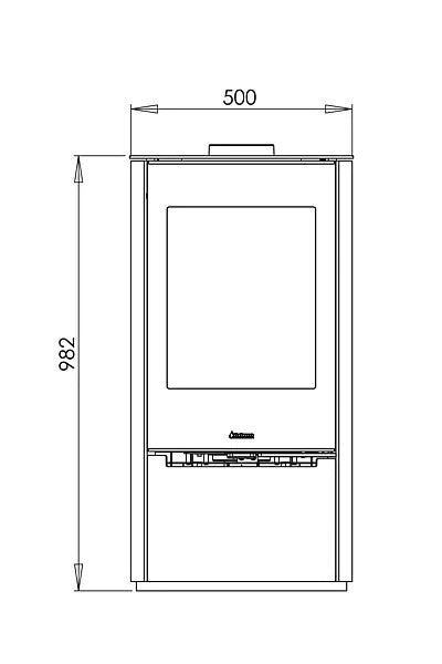 Stufa a legna Aduro 17.1 LUX bianca 6,5 kW | Ø150 top/post - Outdoor Privé