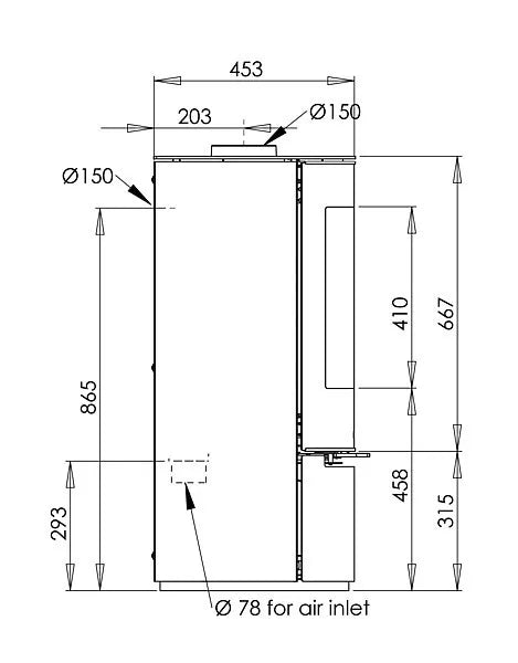 Stufa a legna Aduro 17.1 LUX bianca 6,5 kW | Ø150 top/post - Outdoor Privé