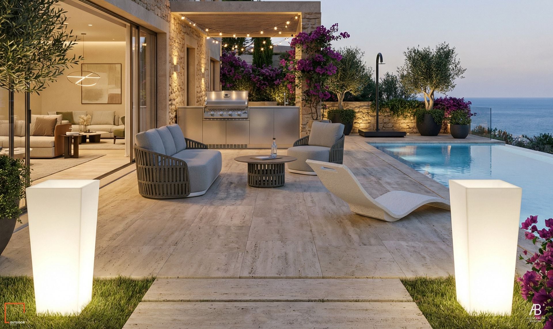 villa gesia progetto spazio esterno